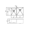 Julien 003651 Urbanedge Sink Undermount Double L12X16X8 R15X18X10 2