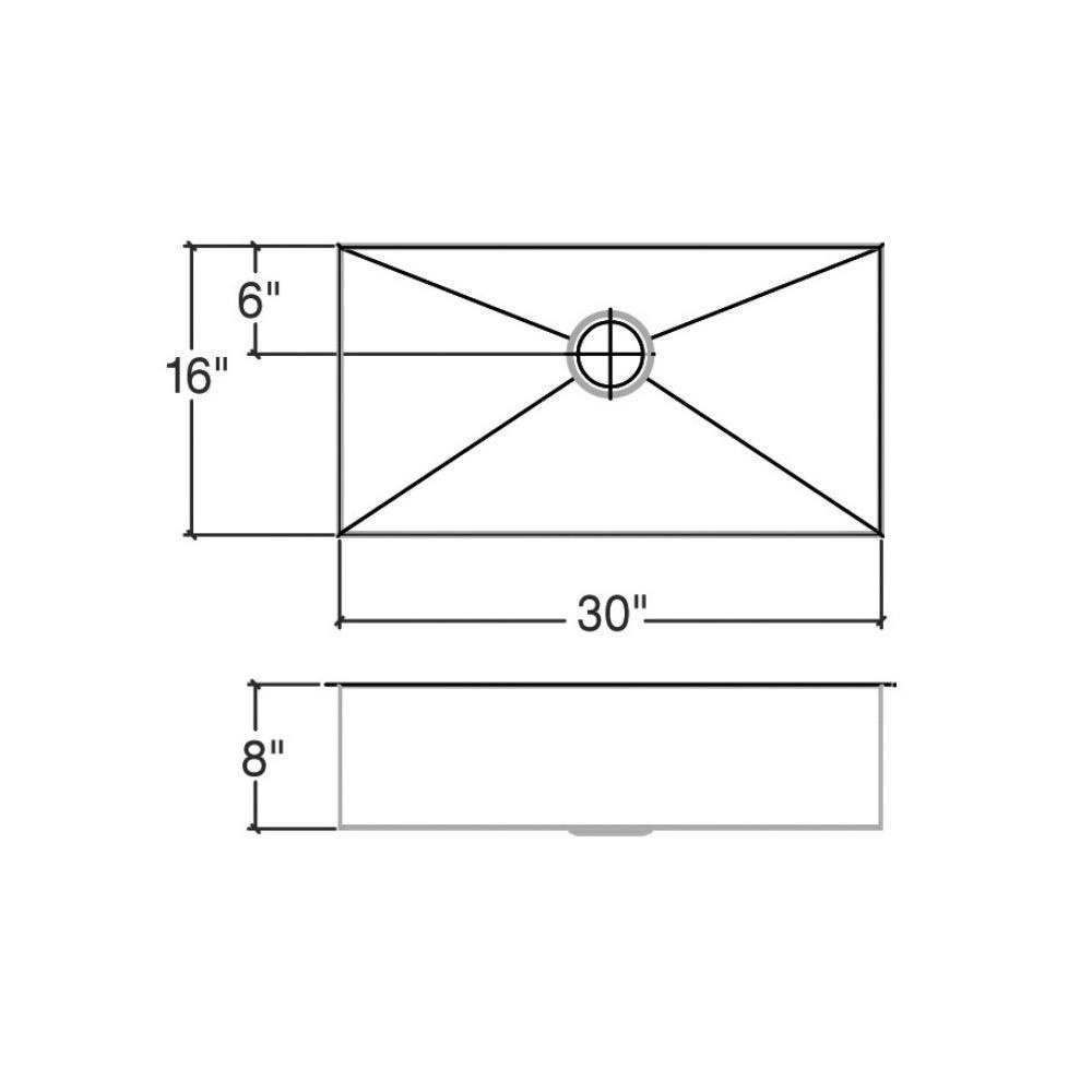 Julien 003615 Urbanedge Sink Undermount Single 30X16X8 2