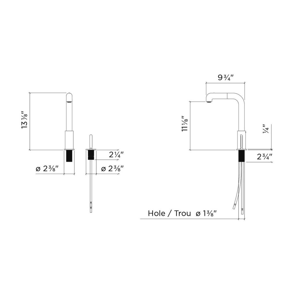 Julien 306211 Pull-Out Faucet With Remote Lever Latitude Brushed Nickel 2