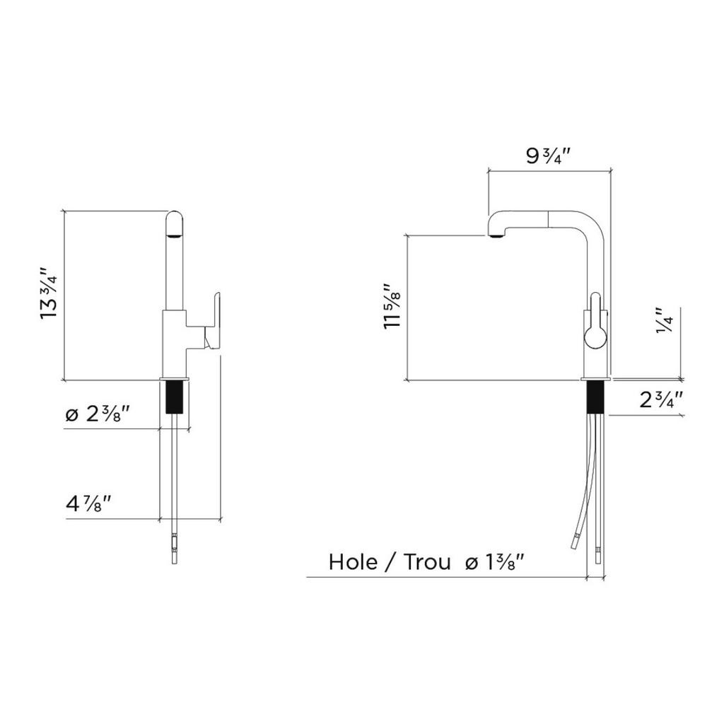 Julien 306210 Pull-Out Faucet Latitude Brushed Nickel 2