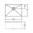 Julien 003217 Classic Sink Undermount Single 24X17X10 2