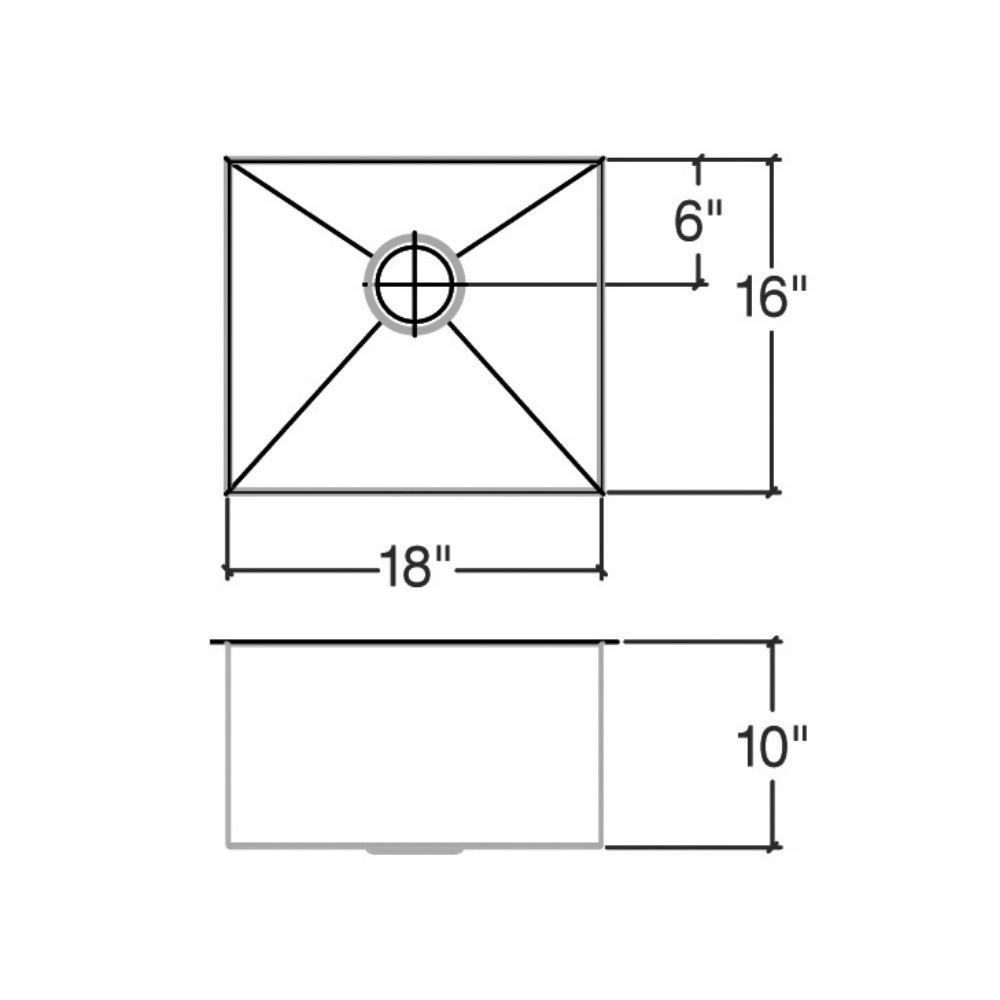 Julien 003244 Classic Sink Undermount Single 18X16X10 2