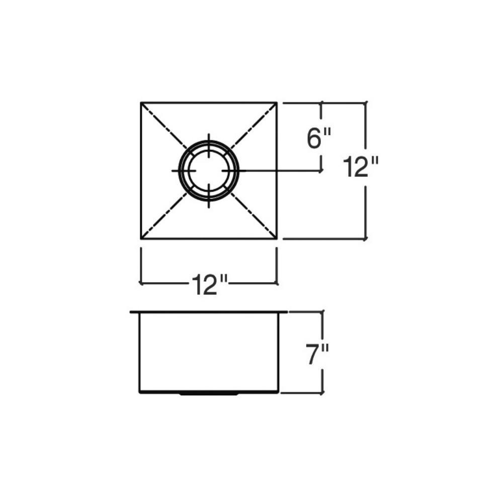 Julien 003212 Classic Bar Sink Undermount Single 12X12X7 2