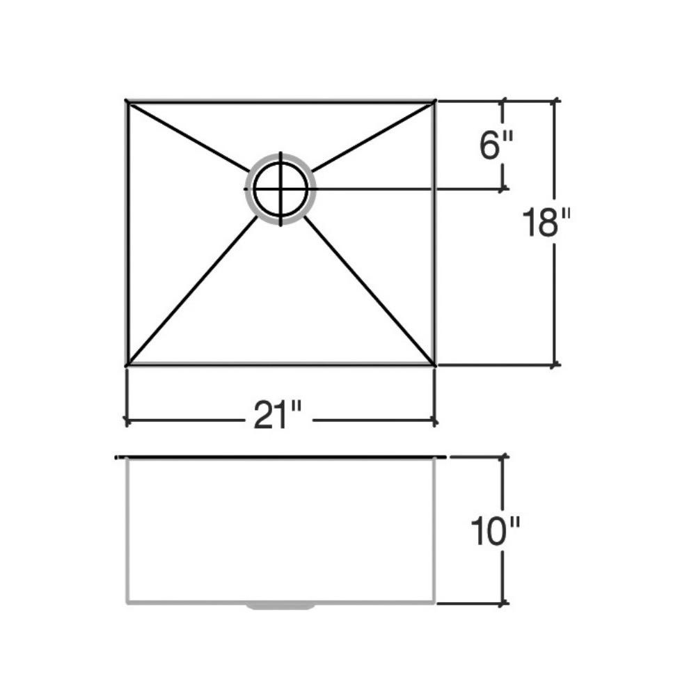 Julien 003939 J7 Sink Undermount Single 21X18X10 2