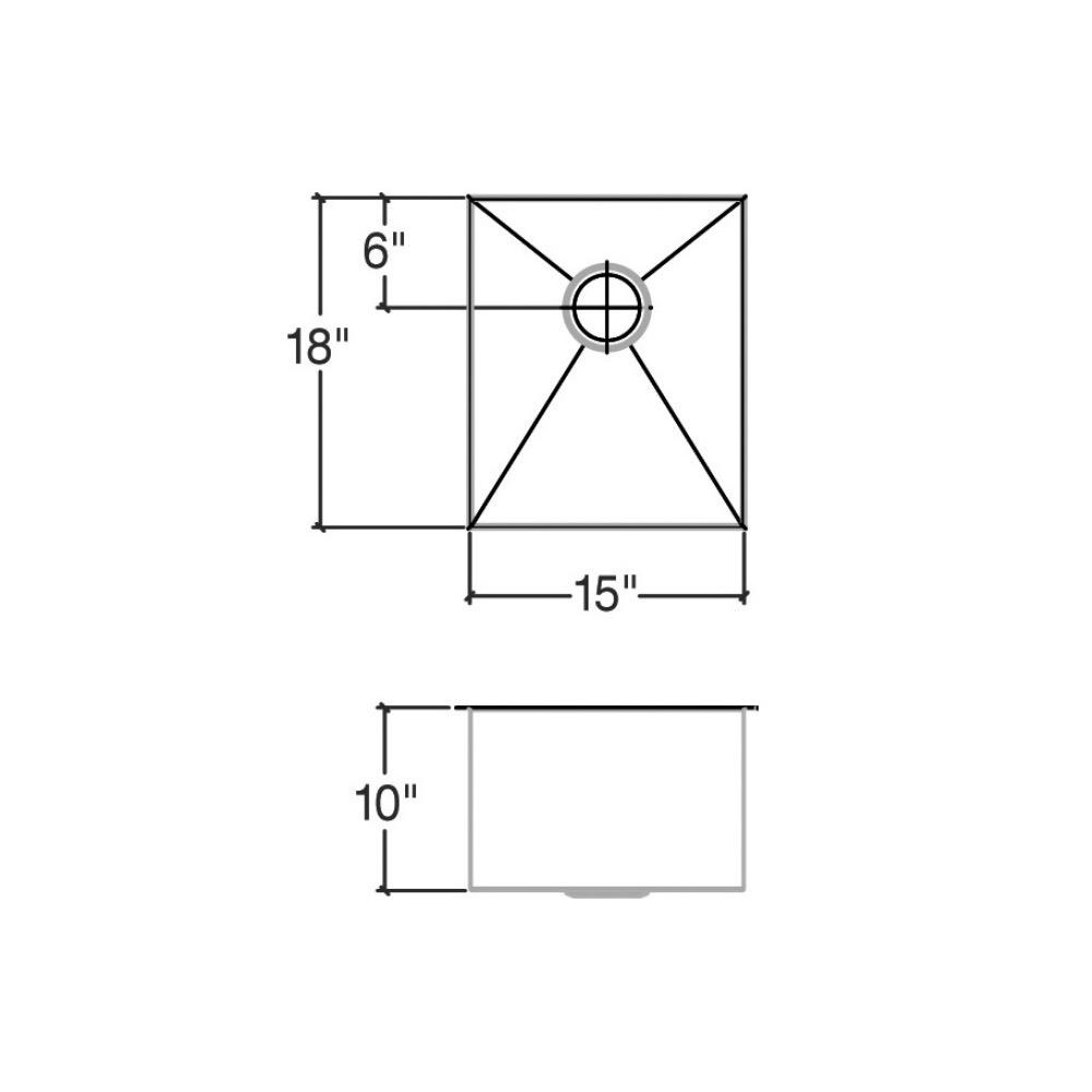 Julien 003937 J7 Sink Undermount Single 15X18X10 2