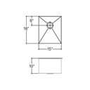 Julien 003937 J7 Sink Undermount Single 15X18X10 2