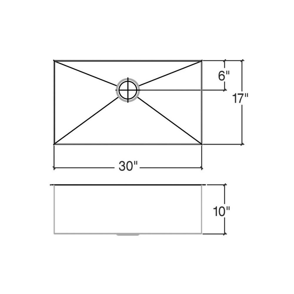 Julien 003925 J7 Sink Undermount Single 30X17X10 2