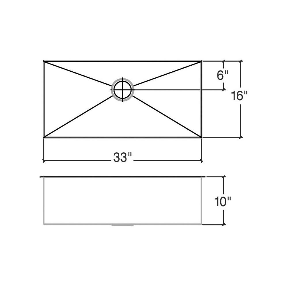 Julien 003927 J7 Sink Undermount Single 33X16X10 2