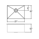 Julien 003914 J7 Sink Undermount Single 21X16X10 2