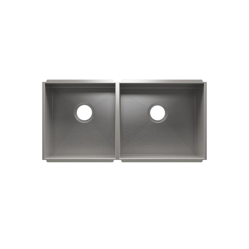 Julien 003654 Urbanedge Sink Undermount Double L15X16X8 R18X16X10 1