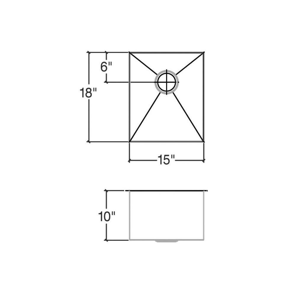 Julien 003626 Urbanedge Sink Undermount Single 15X18X10 2