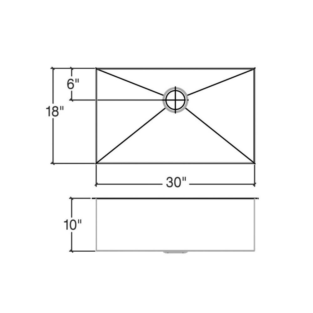 Julien 003935 J7 Sink Undermount Single 30X18X10 2