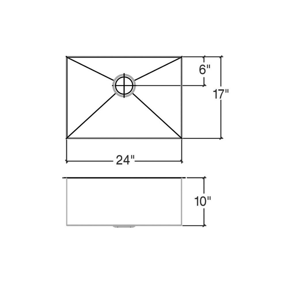 Julien 003920 J7 Sink Undermount Single 24X17X10 2