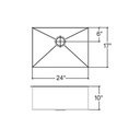 Julien 003920 J7 Sink Undermount Single 24X17X10 2