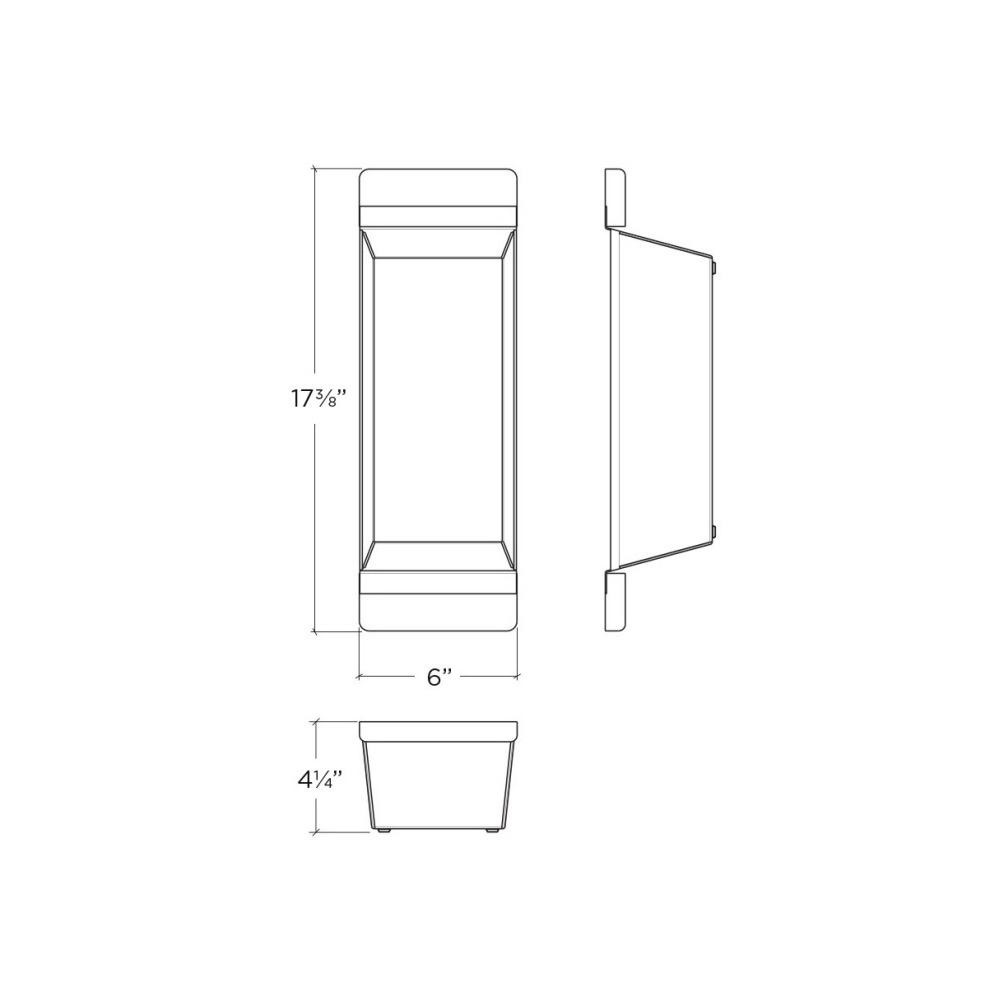 Julien 205039 Bin For Fira Sink W/Ledge Walnut Handles 6X17-1/4X4-1/4 2