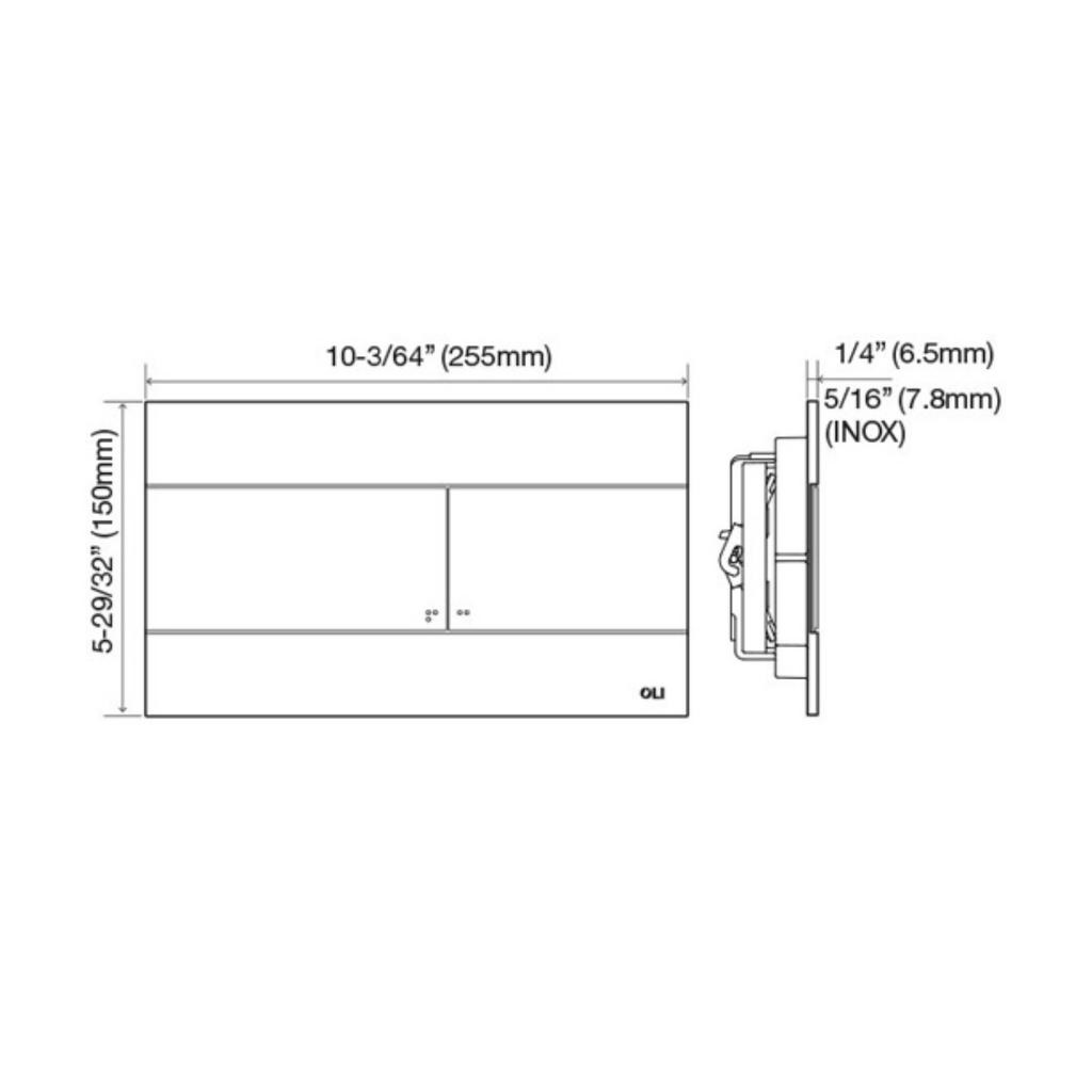 Oli 879460 Slim Push Plate Matt Chrome 3