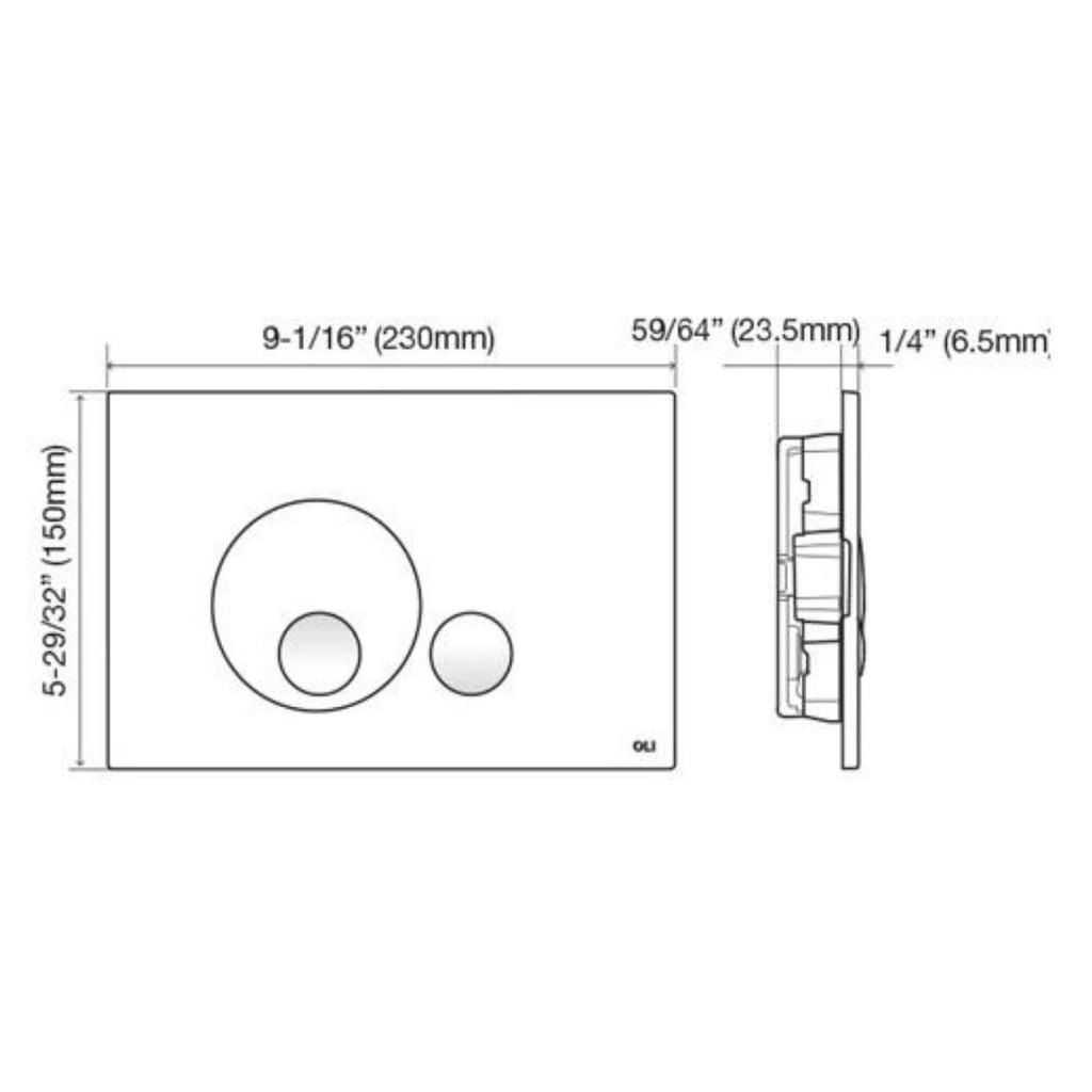 Oli 879454 Globe Push Plate Polished Chrome 3