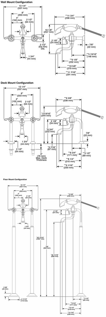 Brizo T70385 Charlotte Freestanding Tub Filler Trim 2