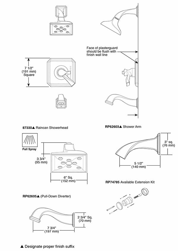 Brizo T60430 Virage Tempassure Thermostatic Tub Shower 2