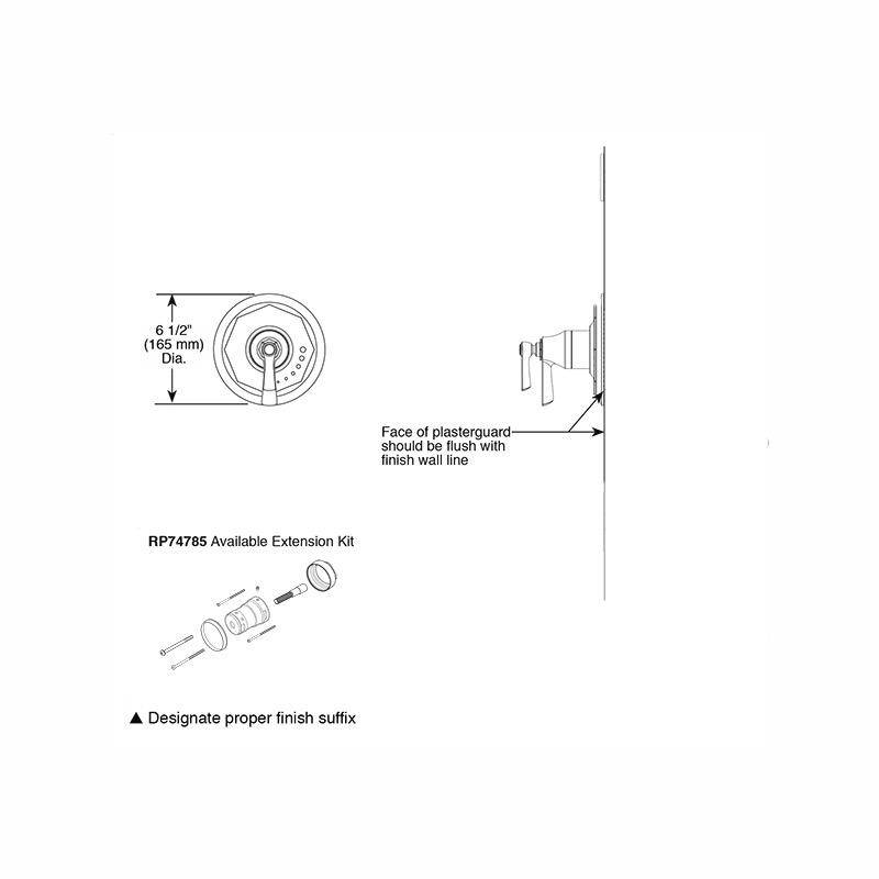 Brizo T60061 Rook Tempassure Thermostatic Valve Trim Luxe Nickel 2