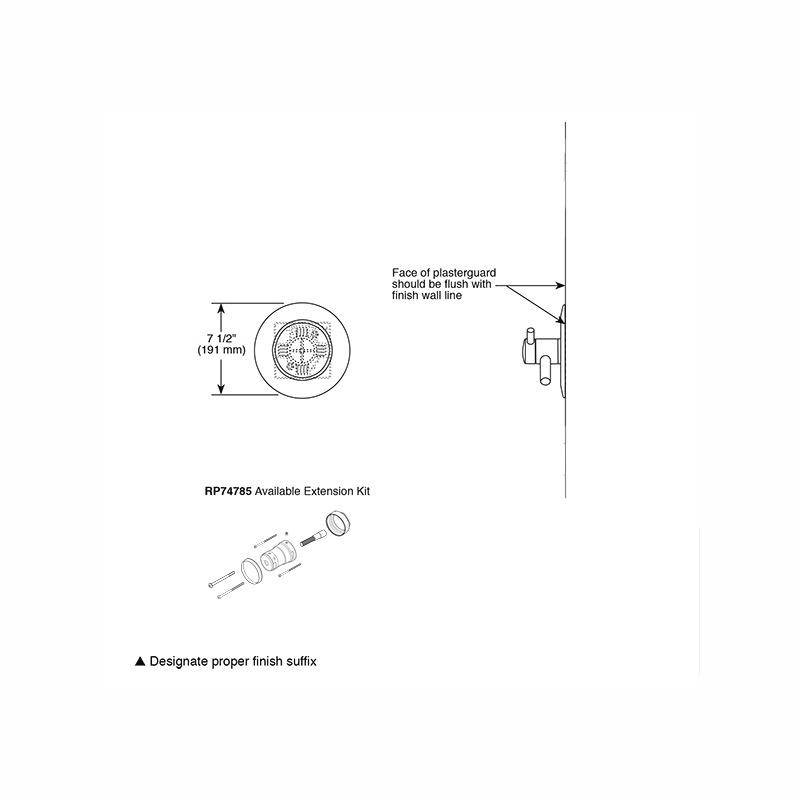 Brizo T60075 Odin Tempassure Thermostatic Valve Trim Chrome 2