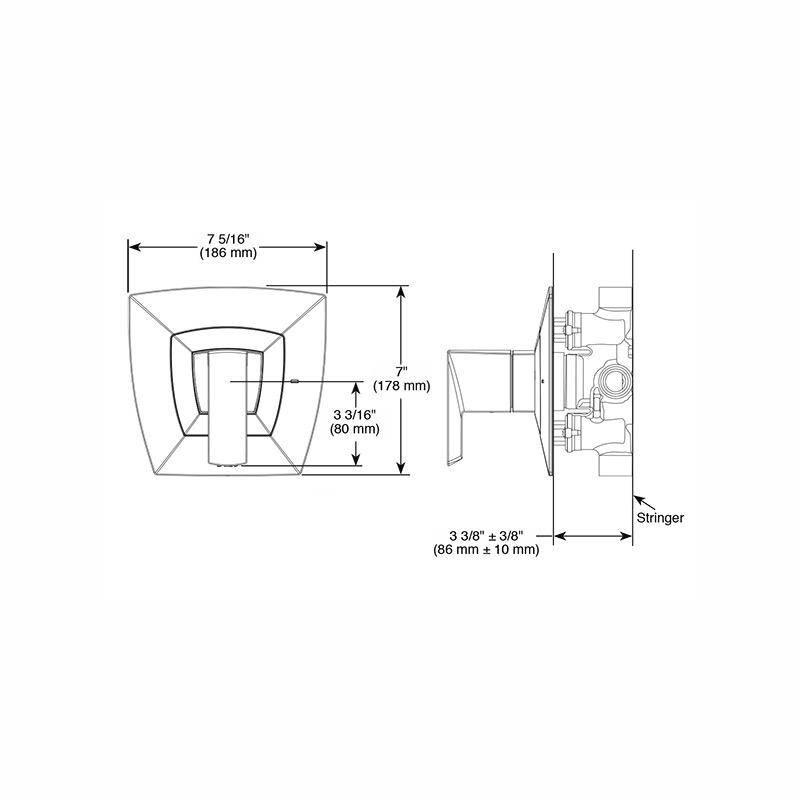 Brizo T66T088 Vettis Thermostatic Valve Trim Chrome 2