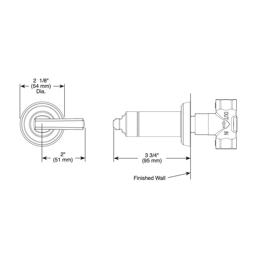 Brizo T66697 Levoir Sensori Volume Control Trim Lever Luxe Steel 2