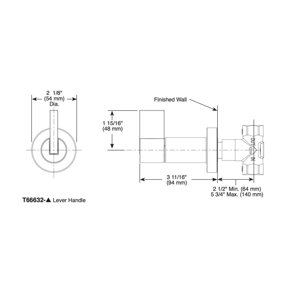 Brizo T66632 Litze Sensori Volume Control Trim Polished Nickel 2