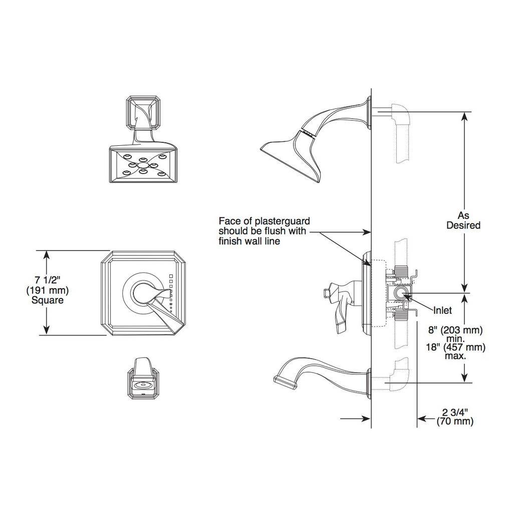 Brizo T60030 Virage Tempassure Thermostatic Valve Trim Chrome 2