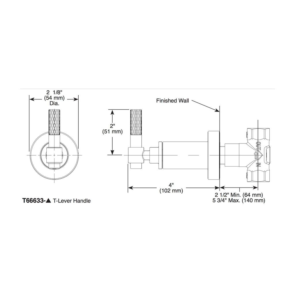 Brizo T66633 Litze Sensori Volume Control Trim T Lever Polished Nickel 2