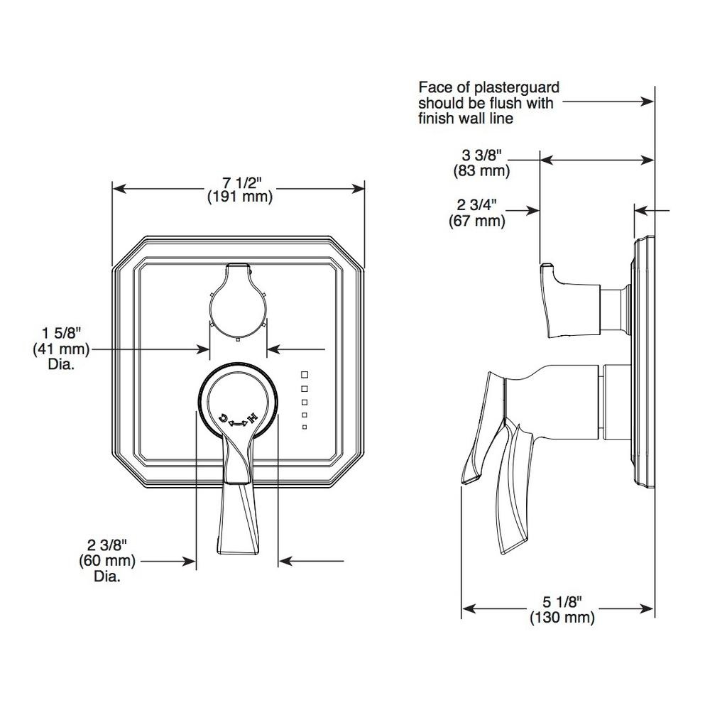 Brizo T75630-GL Virage Tempassure Thermostatic Valve 6 Function Diverter Luxe Gold 2