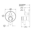 Brizo T75575-BN Odin Tempassure Thermostatic Valve 3 Function Diverter Brushed Nickel 2