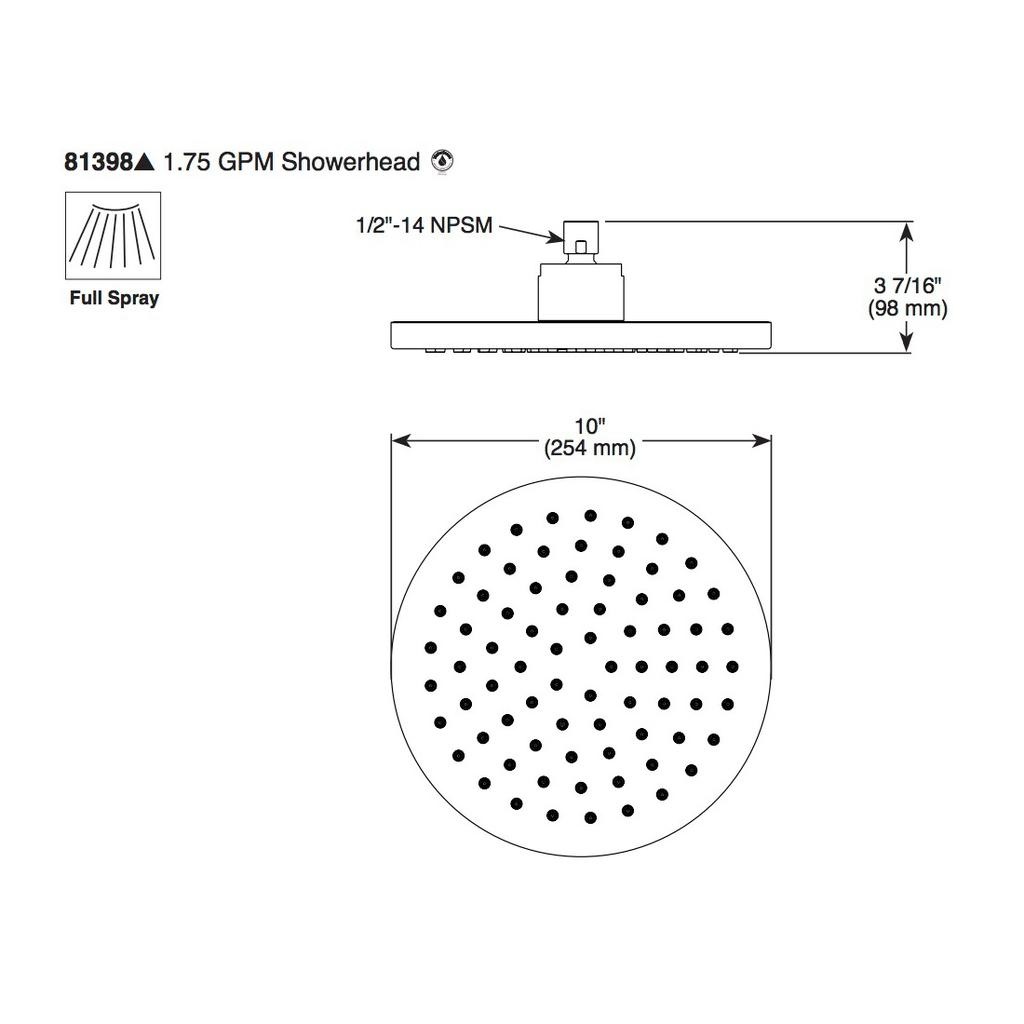 Brizo 81398 Raincan Showerhead Luxe Steel 2