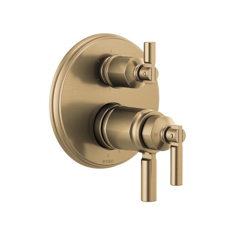 Brizo T75676 Invari Tempassure Thermostatic Valve 6 Function Diverter Luxe Gold 1