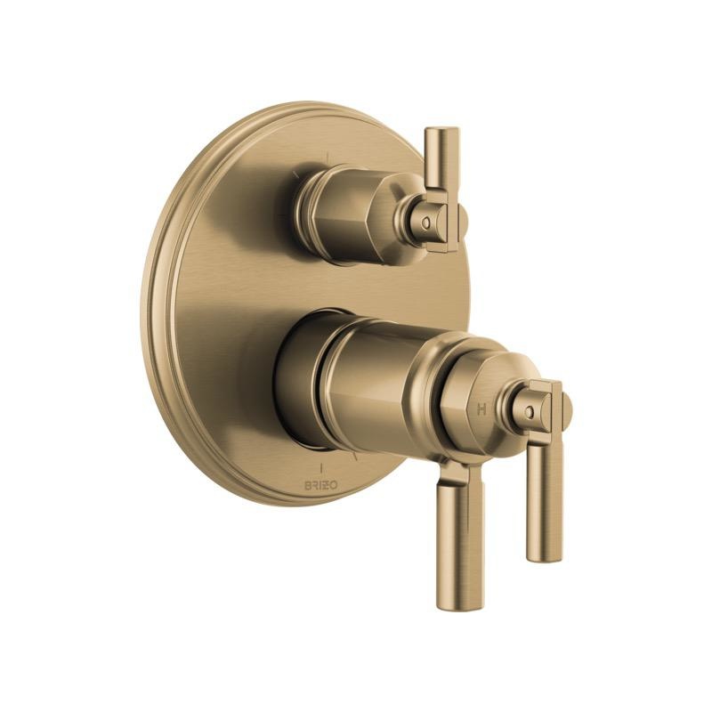 Brizo T75576 Invari Tempassure Thermostatic Valve 3 Function Diverter Luxe Gold 1