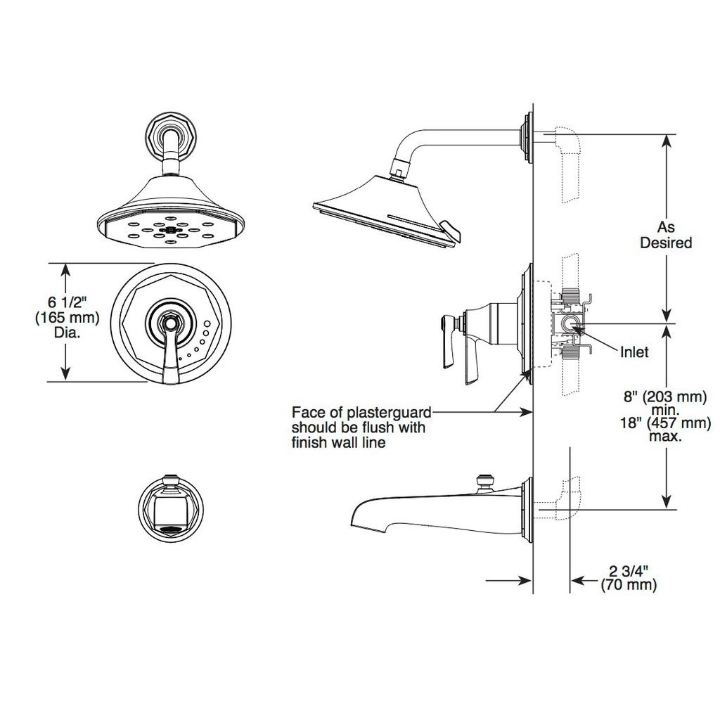 Brizo T60061 Rook Tempassure Thermostatic Trim Luxe Gold 2