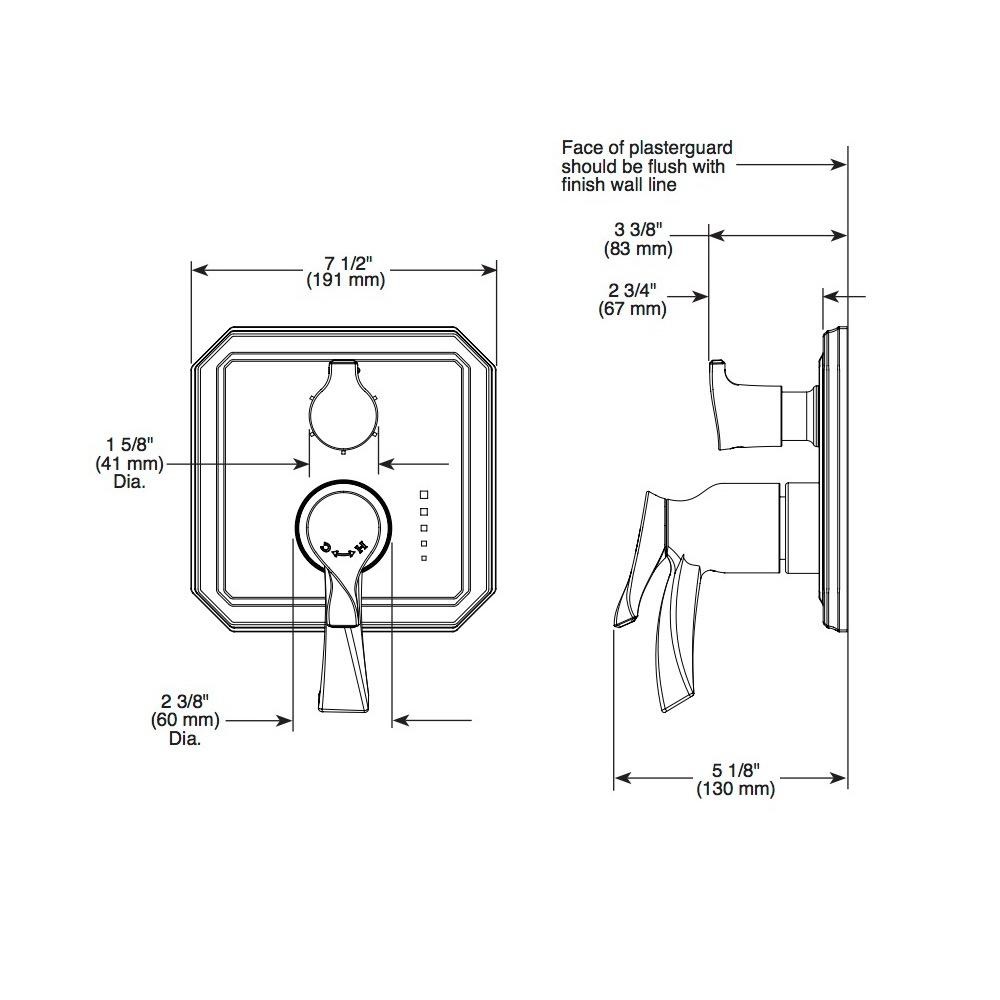 Brizo T75630 Virage Tempassure Thermostatic Valve 6 Function Diverter Chrome 2