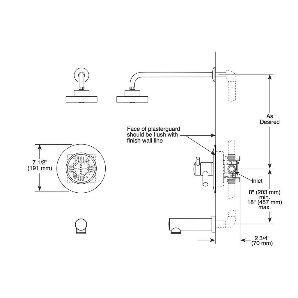 Brizo T60075 Odin Tempassure Thermostatic Valve Trim Luxe Gold 2