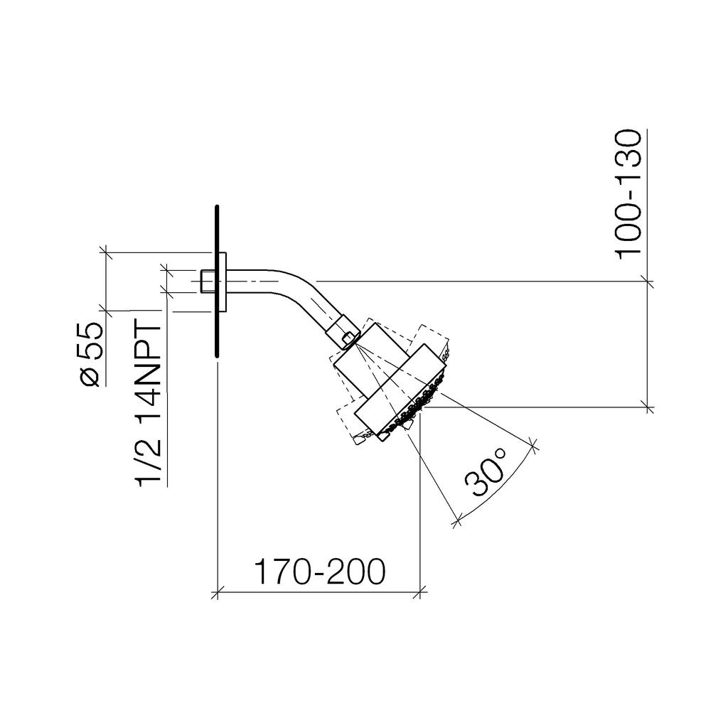 Dornbracht 28508979 Vaia Showerhead Black Matte 2