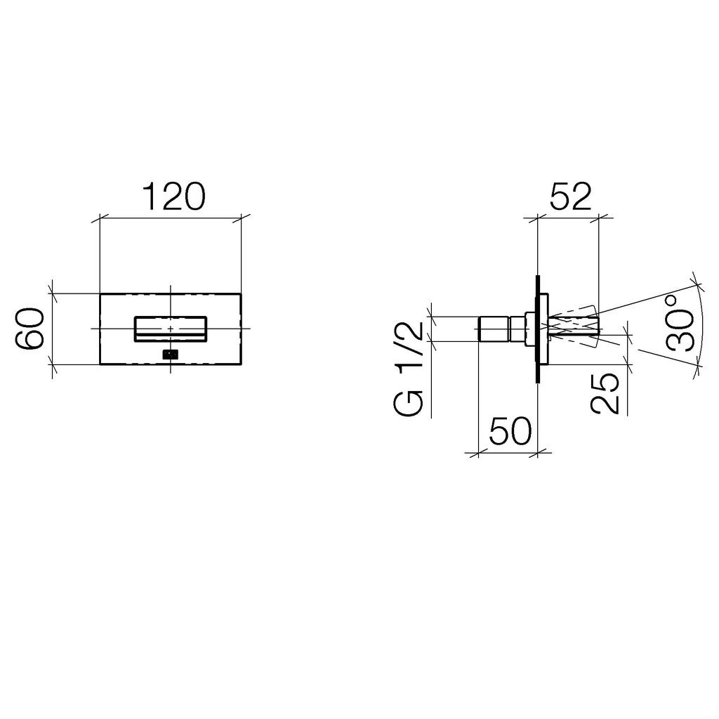 Dornbracht 36514979 Cl.1 Rectangular Watercurve Platinum 2