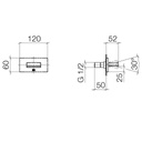 Dornbracht 36514979 Cl.1 Rectangular Watercurve Platinum 2