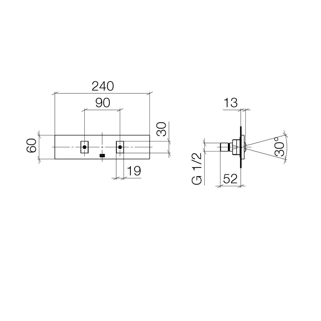 Dornbracht 36513979 Cl.1 Rectangular Waterfan Vertical Platinum Matte 2