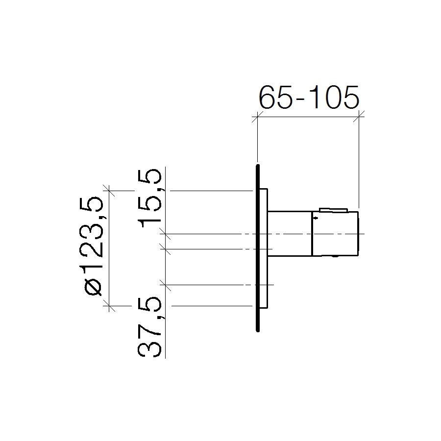 Dornbracht 36416979 Meta.02 Generic Round Thermostat Platinum Matte 2