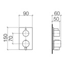 Dornbracht 36425670 Deque Concealed Thermostat With One Way Colume Control Polished Chrome 2