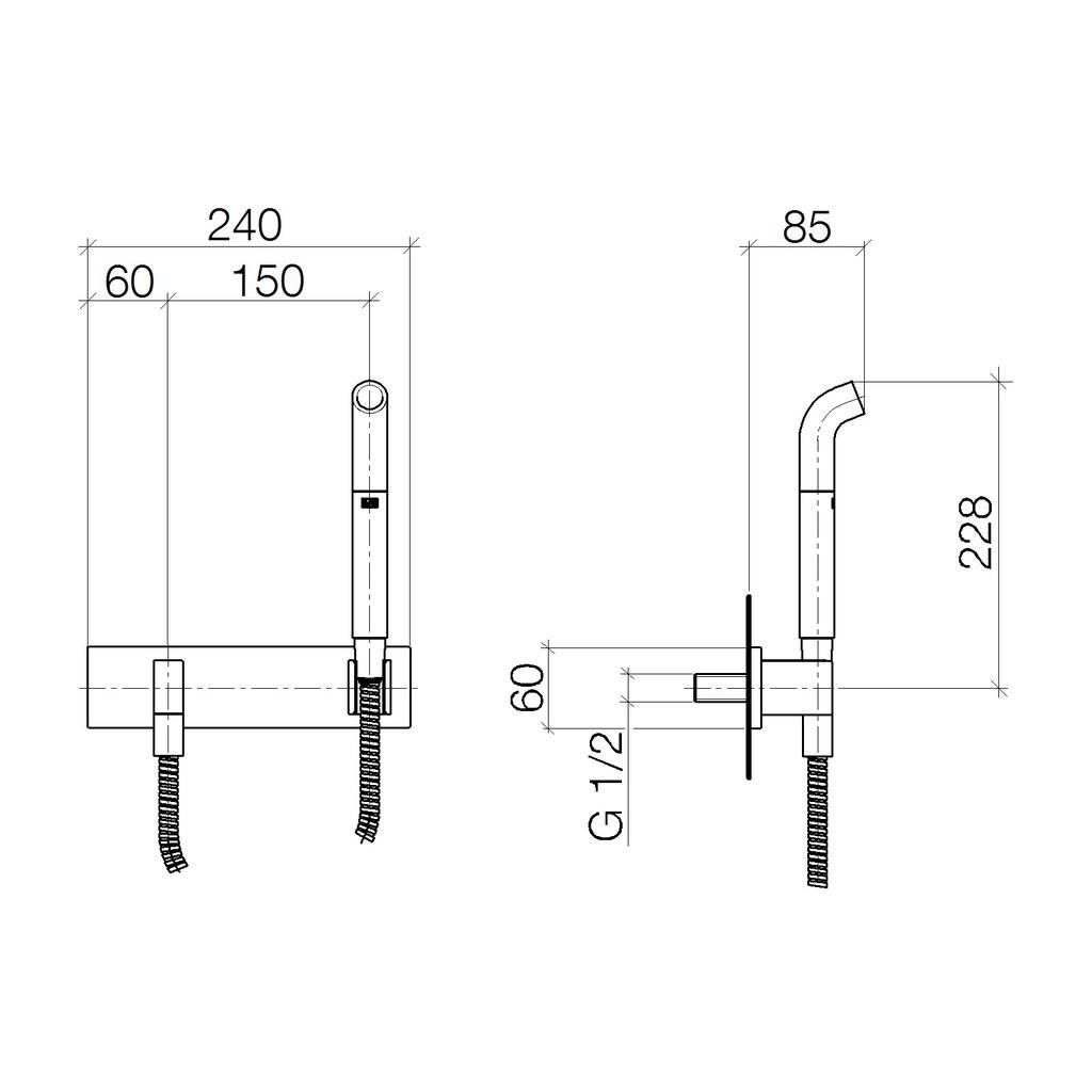 Dornbracht 27838979 Cl.1 Affusion Pipe Wall Mounted Chrome 2