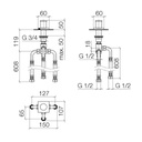 Dornbracht 29140670 Deque Two Way Diverter Platinum 2