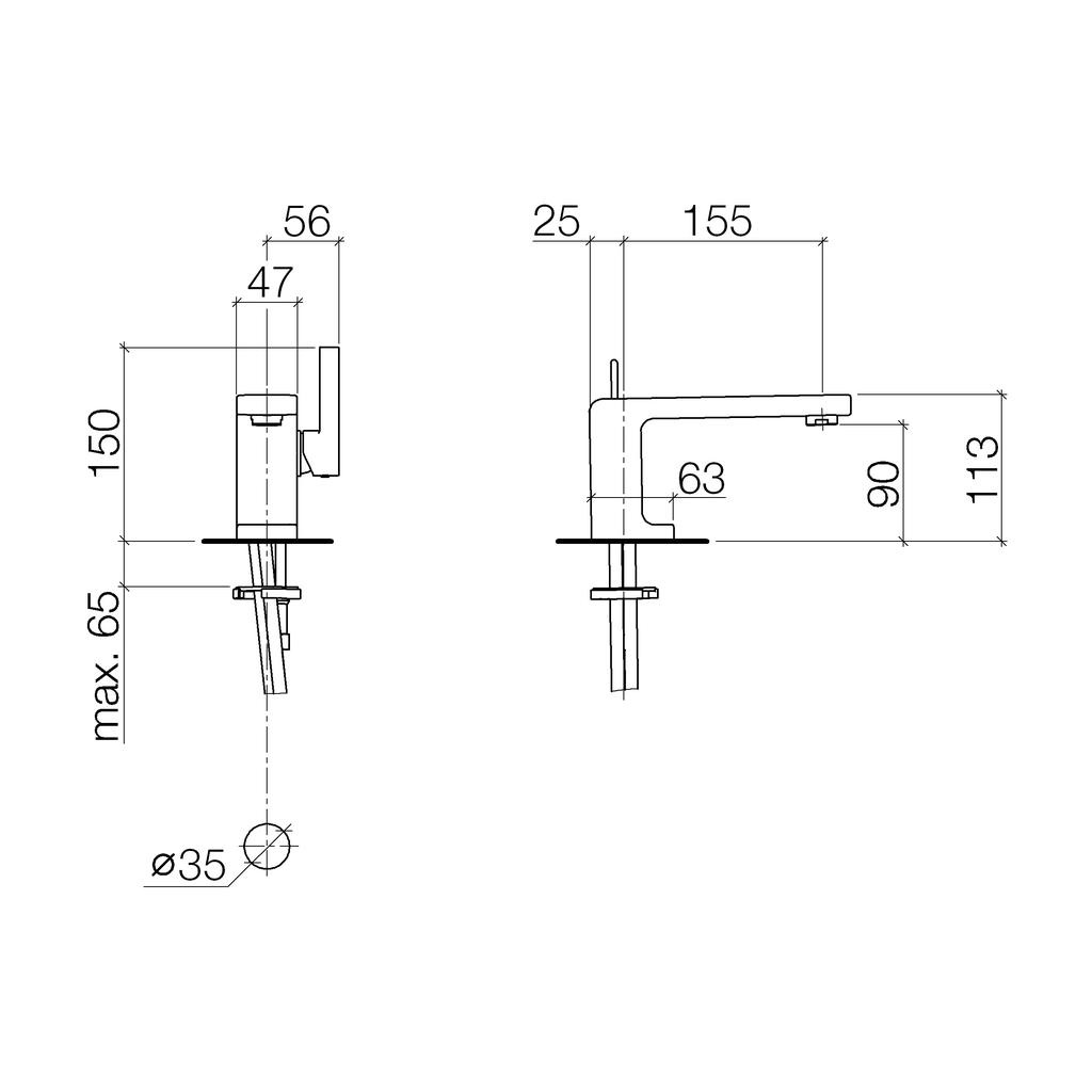 Dornbracht 33521710 Lulu Single Lever Mixer Platinum Matte 2