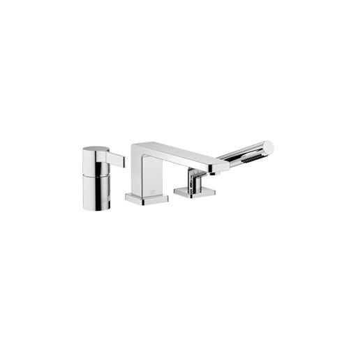 Dornbracht 27412710 Lulu Three Hole Tub Set With Hand Shower Set Platinum Matte 1