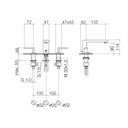 Dornbracht 20713710 Lulu Three Hole Lavatory Faucet Chrome 2