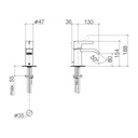 Dornbracht 33500670 Imo Single Lever Mixer Platinum Matte 2